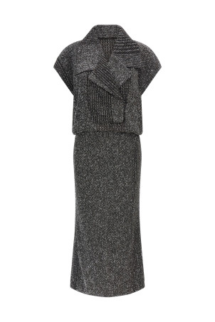 Sequin zigzag dress Gray
