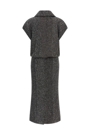 Sequin zigzag dress Gray