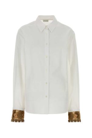 White poplin Chloris shirt DRIES VAN NOTEN (2620107414445)