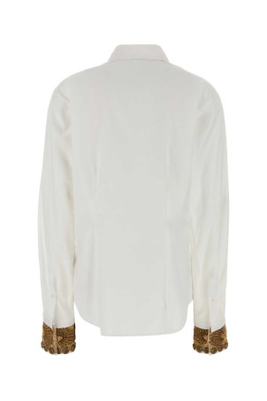 White poplin Chloris shirt DRIES VAN NOTEN (2620107414445)