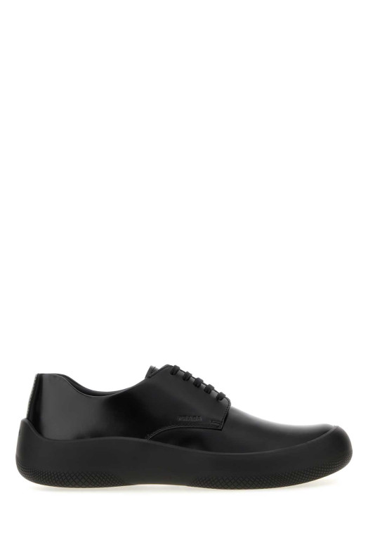Black leather lace-up shoes Black PRADA (2EE497FG000055)