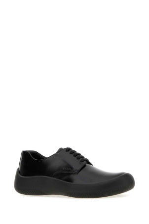 Black leather lace-up shoes Black PRADA (2EE497FG000055)