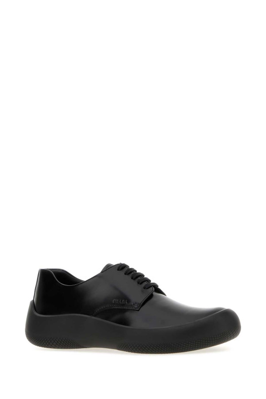 Black leather lace-up shoes Black PRADA (2EE497FG000055)