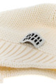 Ivory wool blend beanie hat Black MIU MIU (5HC3242F8S)