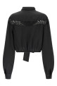 Lace silk shirt Black