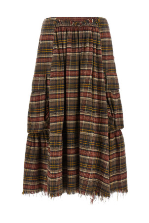 Грузовая юбка коричневого цвета R13 R13WR689R932BRUSTBROWNPLAID