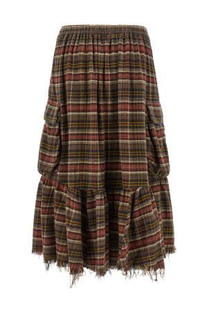 Грузовая юбка коричневого цвета R13 R13WR689R932BRUSTBROWNPLAID