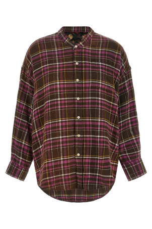 Сорочка зі шарфом, різнокольорова R13 R13WR735R931BBROWNPINKPLAID