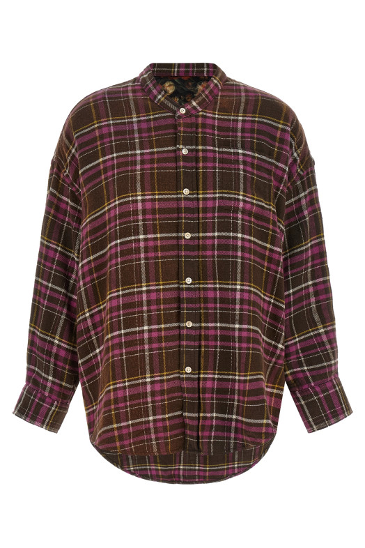 Сорочка зі шарфом, різнокольорова R13 R13WR735R931BBROWNPINKPLAID