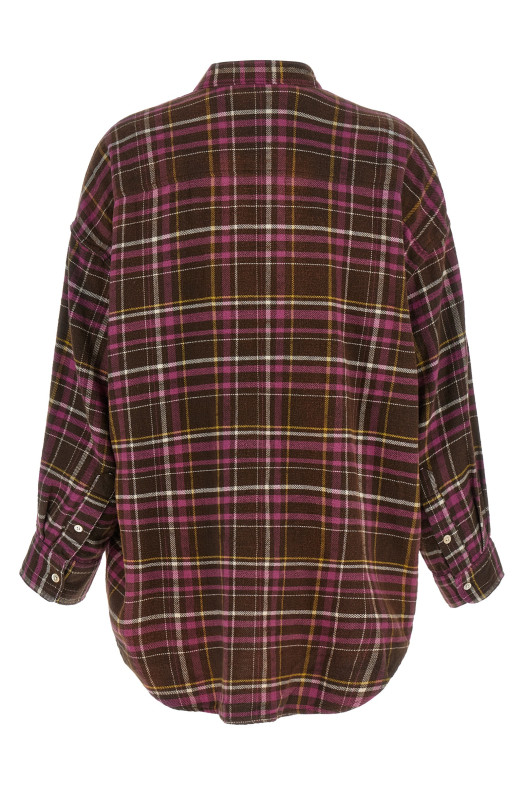 Сорочка зі шарфом, різнокольорова R13 R13WR735R931BBROWNPINKPLAID