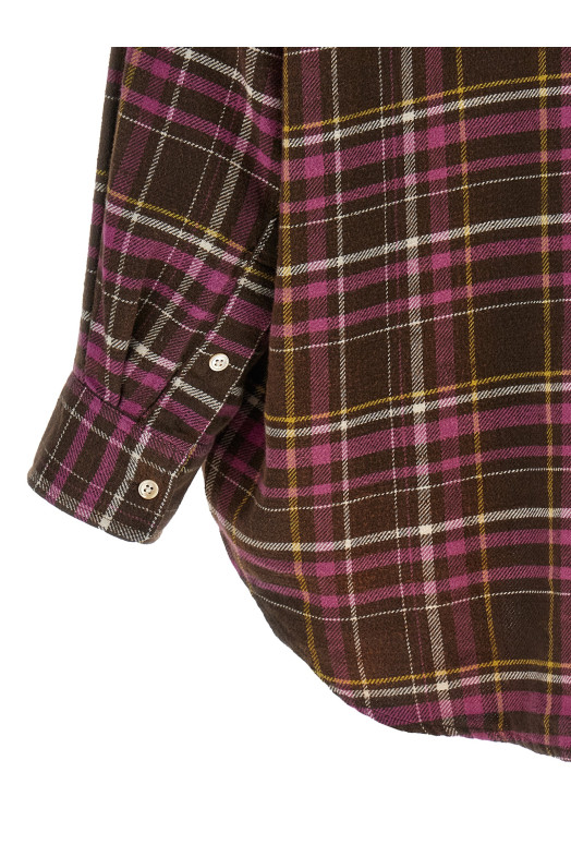 Сорочка зі шарфом, різнокольорова R13 R13WR735R931BBROWNPINKPLAID