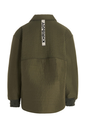 'Chore Quilted Stripes' down jacket Green