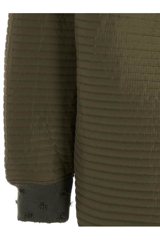Пуховик «Chore Quilted Stripes» зелёного цвета ESM053NYQSOA101
