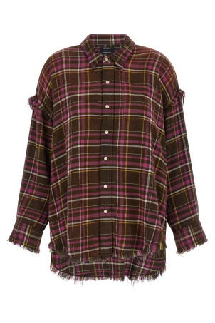 Сорочка з бахромою, різнокольорова R13 R13WR075R931BBROWNPINKPLAID