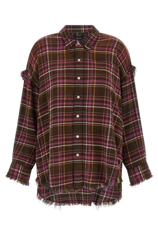 Сорочка з бахромою, різнокольорова R13 R13WR075R931BBROWNPINKPLAID