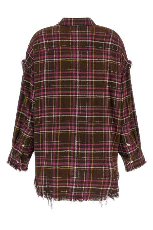 Сорочка з бахромою, різнокольорова R13 R13WR075R931BBROWNPINKPLAID