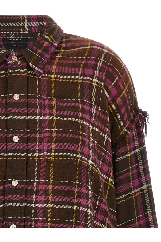 Сорочка з бахромою, різнокольорова R13 R13WR075R931BBROWNPINKPLAID
