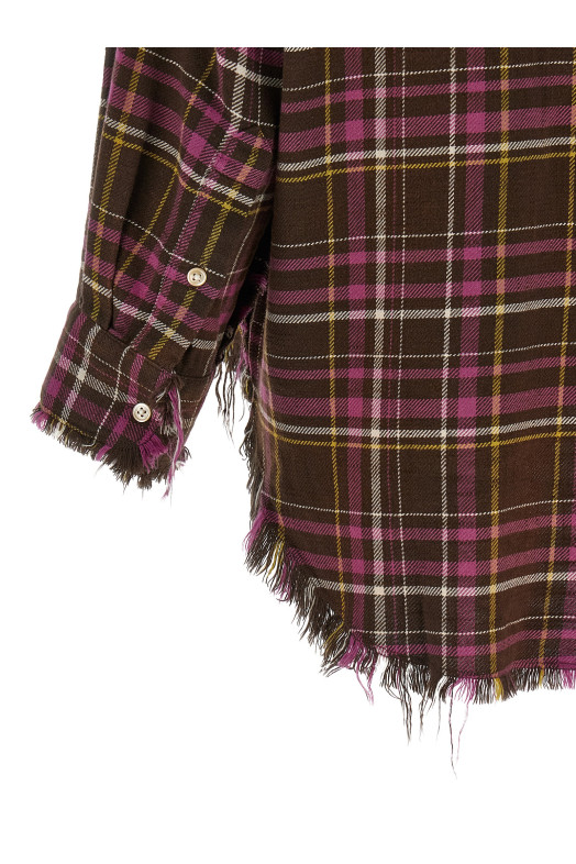 Сорочка з бахромою, різнокольорова R13 R13WR075R931BBROWNPINKPLAID