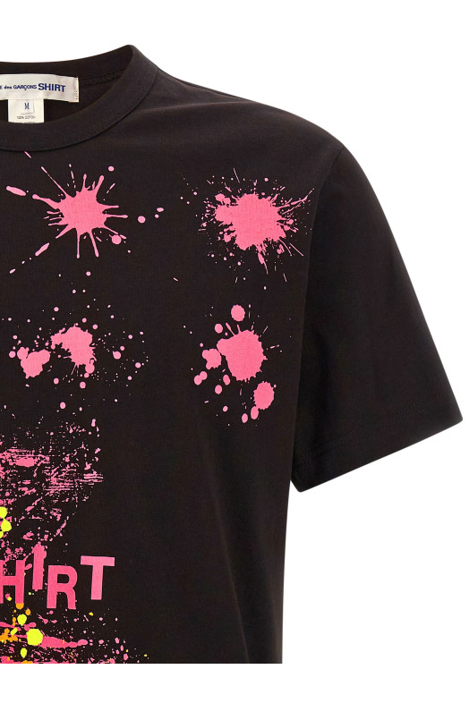 Paint splash t-shirt Black