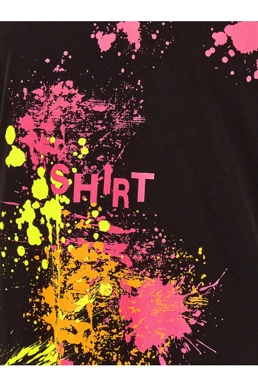 Paint splash t-shirt Black