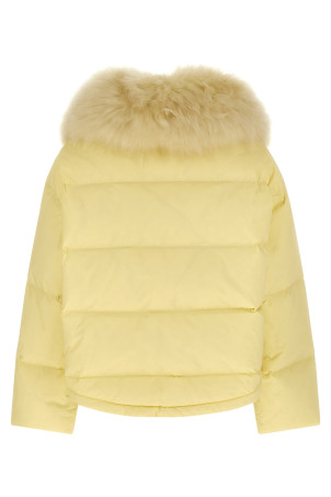 Fur insert down jacket Yellow