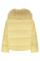 Fur insert down jacket Yellow