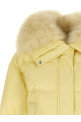Fur insert down jacket Yellow