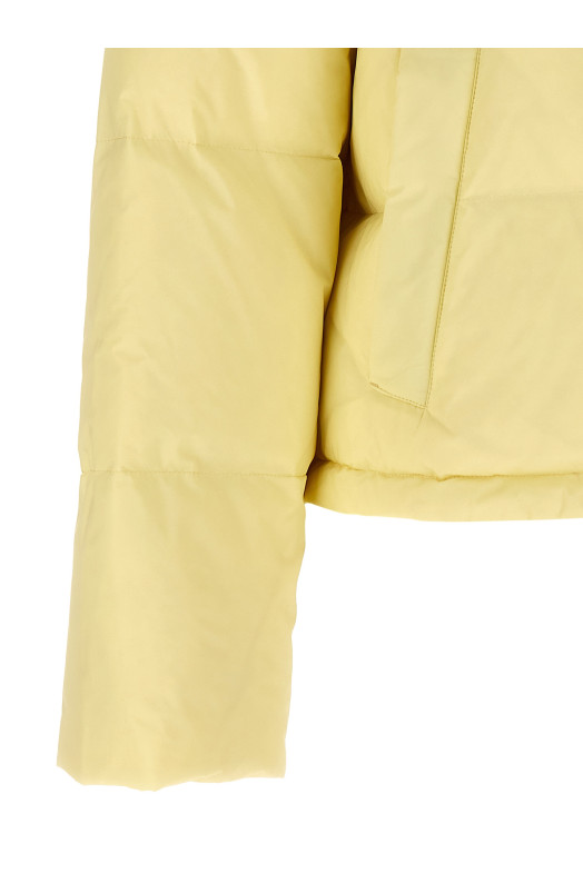 Fur insert down jacket Yellow