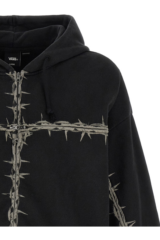 'A.O.D.' hoodie by Slam Jam Black