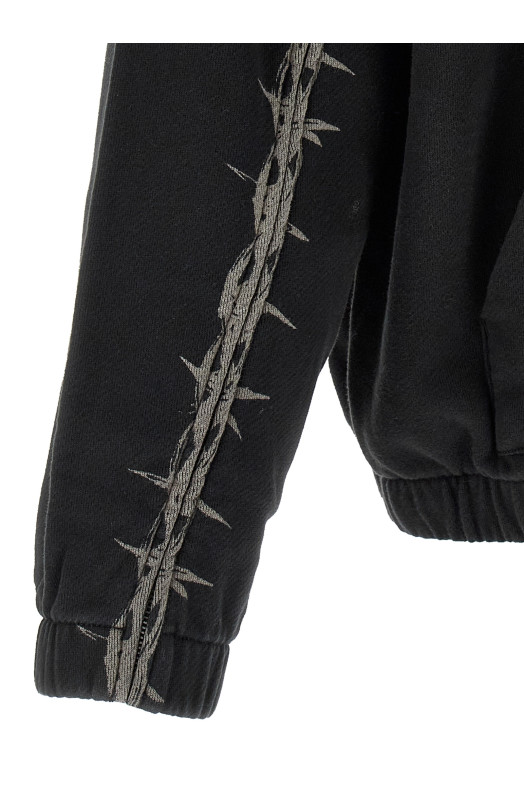 'A.O.D.' hoodie by Slam Jam Black