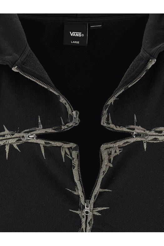 'A.O.D.' hoodie by Slam Jam Black