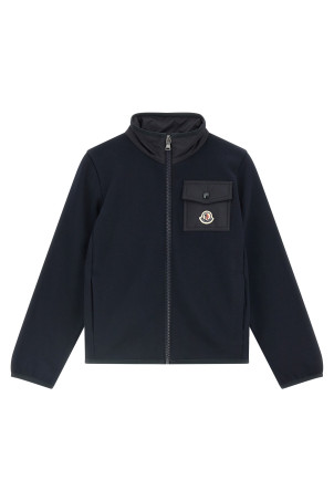 Світшот із нашивкою з логотипом, синій MONCLER ENFANT L29548G00030899PS778