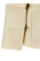 Fur insert down jacket White