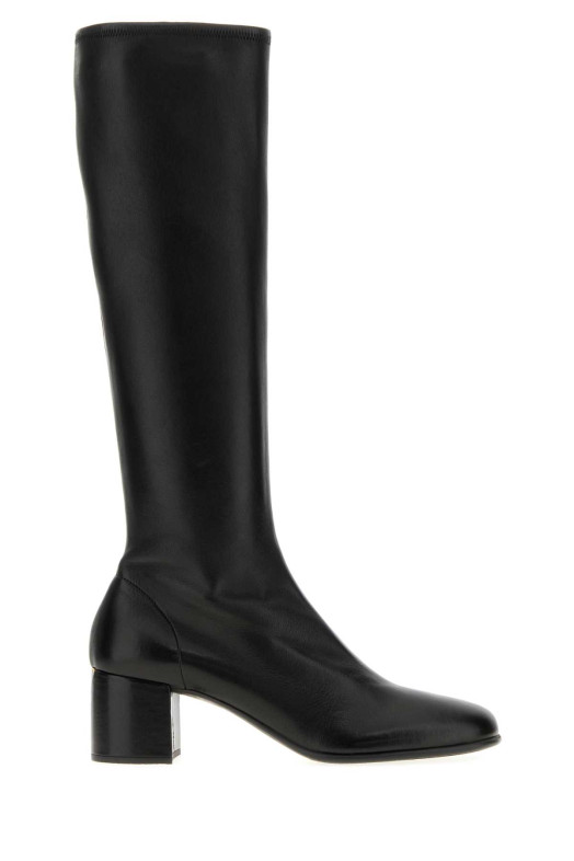 Черные ботинки из наппы PRADA (1W157OF055L68)
