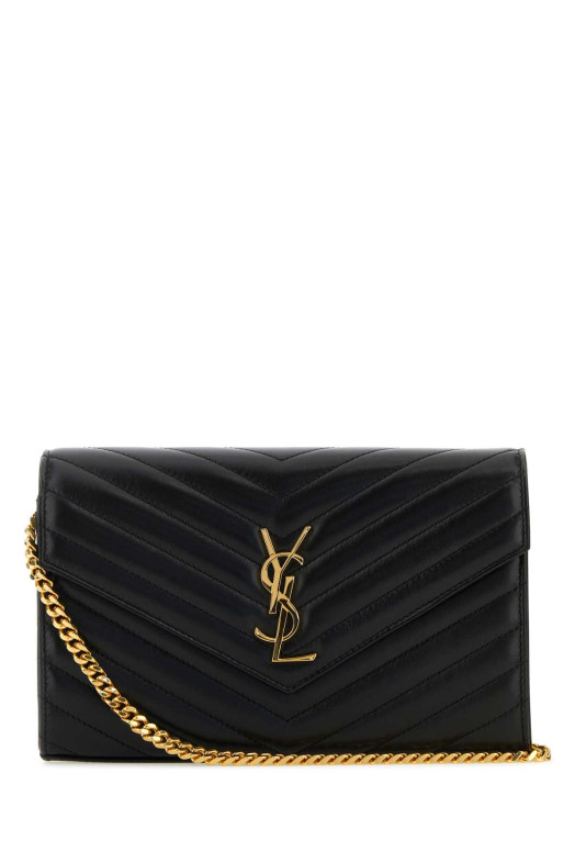 Чорна шкіряна сумочка-клатч «Cassandre» від SAINT LAURENT (377828AAA44)
