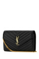 Чорна шкіряна сумочка-клатч «Cassandre» від SAINT LAURENT (377828AAA44)