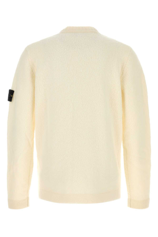 Ivory wool blend sweater White STONE ISLAND (5100056N2)