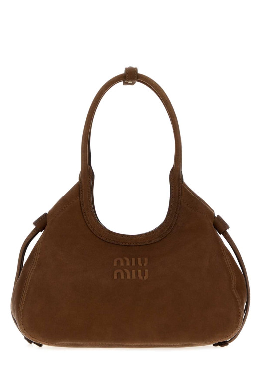 Сумка «Ivy» из коричневой кожи наппа от MIU MIU (5BA3372BBL)