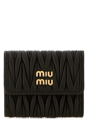 Black leather wallet Black MIU MIU (5MH058AFPP)