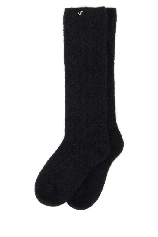 Black stretch mohair blend socks Black VALENTINO GARAVANI (6B3KI02T95Q)