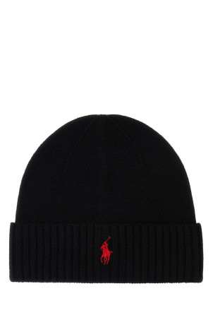 Черная шерстяная шапка-бейсболка POLO RALPH LAUREN (710886137)