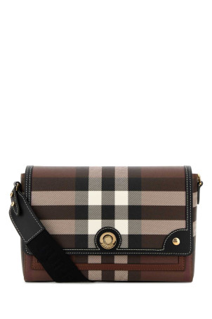 Сумка через плече з принтом на полотні «Note» від BURBERRY (8112229)