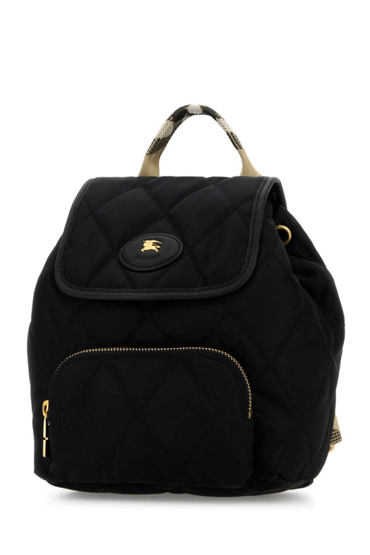 Black canvas mini Horseshoe backpack Black BURBERRY (8118748)