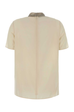 Ivory crepe top VALENTINO GARAVANI (9B3AEBY021B)