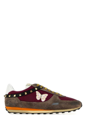 Two-tone fabric and suede Stud-Up sneakers VALENTINO GARAVANI (9Y0S0O23ENB)