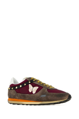 Two-tone fabric and suede Stud-Up sneakers VALENTINO GARAVANI (9Y0S0O23ENB)