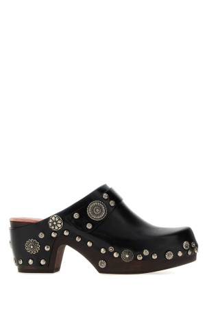 Black leather Talis clogs CHLOE (CH26W21U1S)
