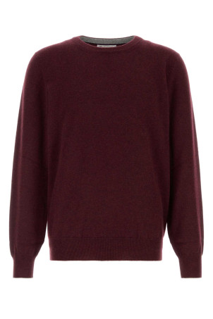 Melange burgundy cashmere sweater BRUNELLO CUCINELLI (M2200100)