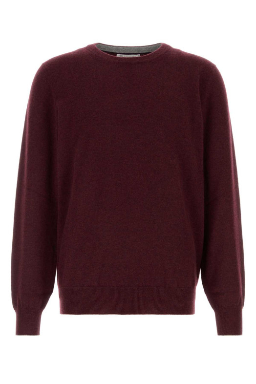 Melange burgundy cashmere sweater BRUNELLO CUCINELLI (M2200100)