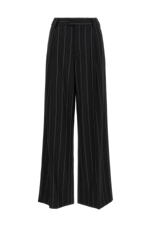 Pinstripe pants Black